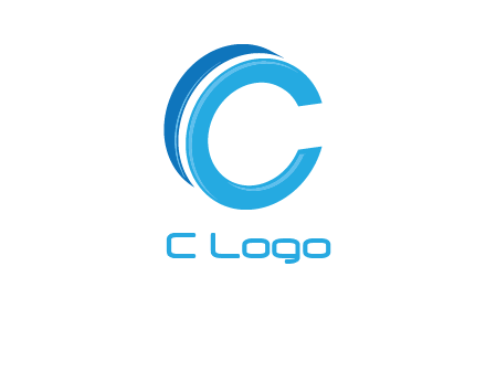 letter C with swoosh