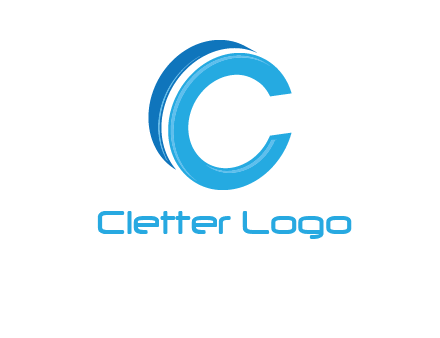 letter C with swoosh