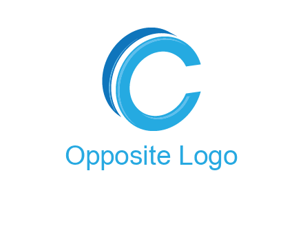 letter C with swoosh