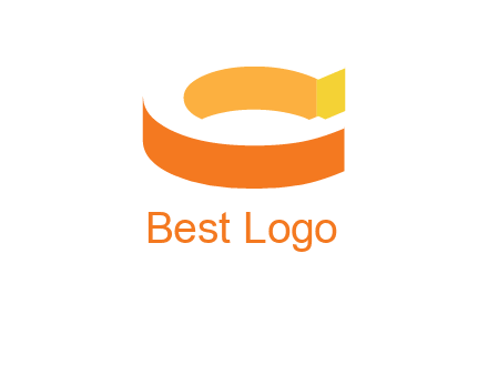 negative spacing 3D letter C