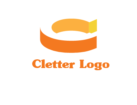 negative spacing 3D letter C