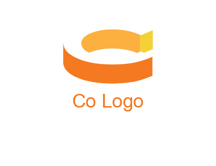 negative spacing 3D letter C