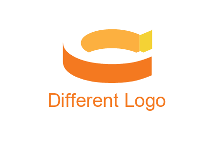 negative spacing 3D letter C