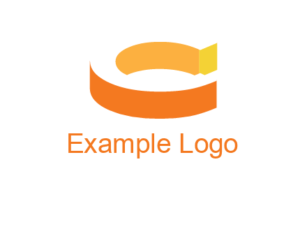 negative spacing 3D letter C