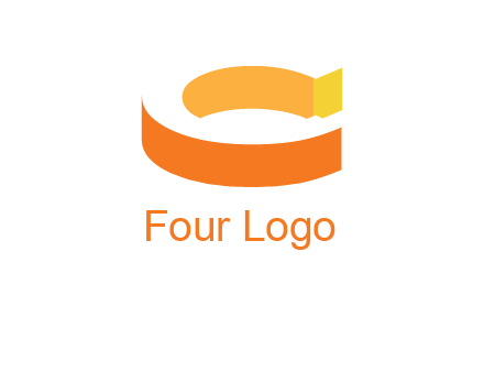 negative spacing 3D letter C