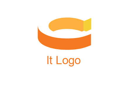 negative spacing 3D letter C