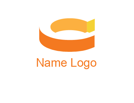 negative spacing 3D letter C