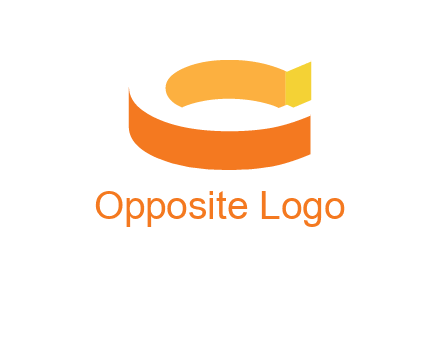 negative spacing 3D letter C