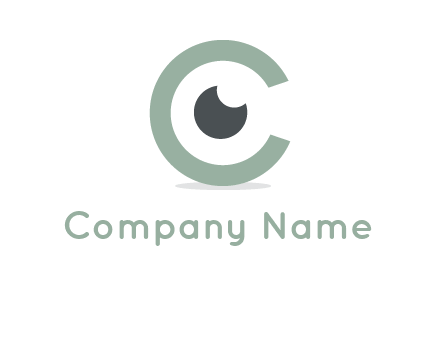 contact lenses forming letter C logo