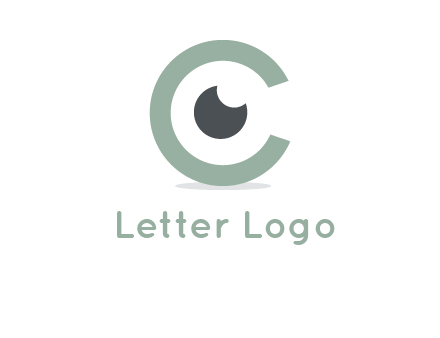 contact lenses forming letter C logo