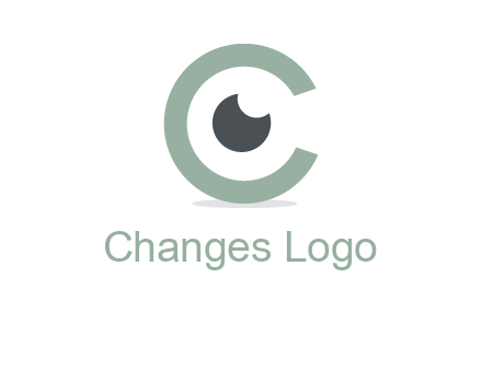 contact lenses forming letter C logo