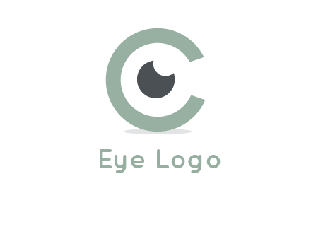 contact lenses forming letter C logo