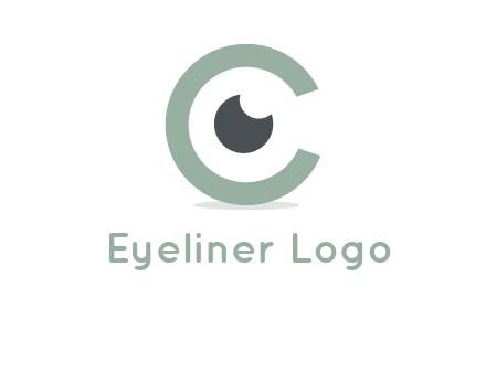 contact lenses forming letter C logo