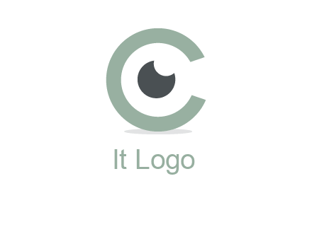 contact lenses forming letter C logo