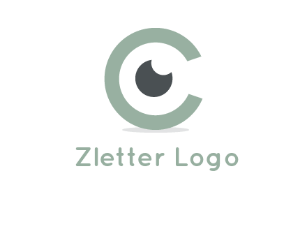 contact lenses forming letter C logo