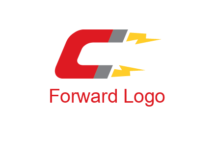 U shaped magnet forming letter C