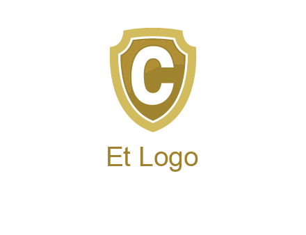letter C in a shield