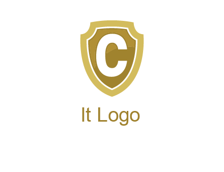 letter C in a shield