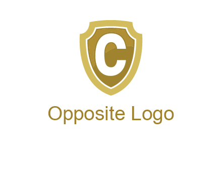 letter C in a shield
