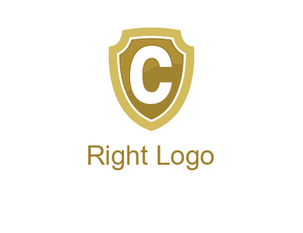 letter C in a shield