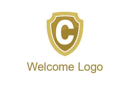 letter C in a shield