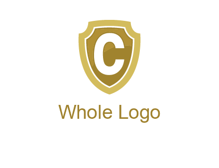 letter C in a shield