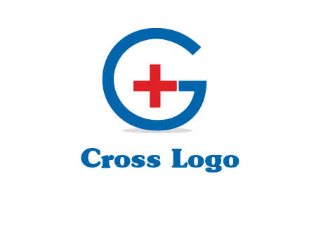 cross inside letter G logo