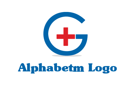 cross inside letter G logo