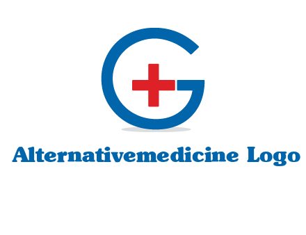 cross inside letter G logo