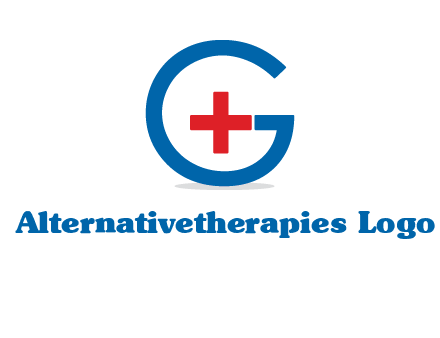 cross inside letter G logo