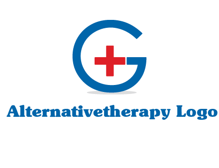 cross inside letter G logo