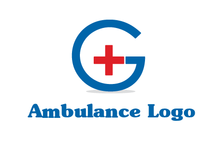 cross inside letter G logo