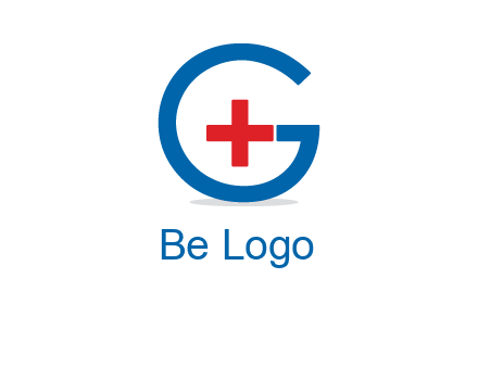 cross inside letter G logo