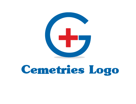 cross inside letter G logo