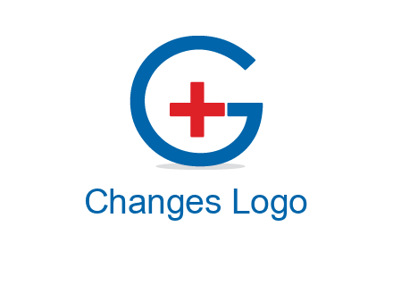 cross inside letter G logo