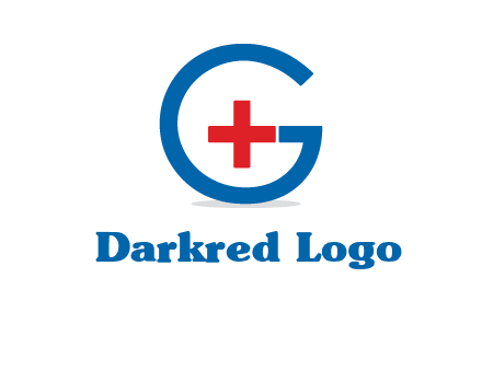 cross inside letter G logo