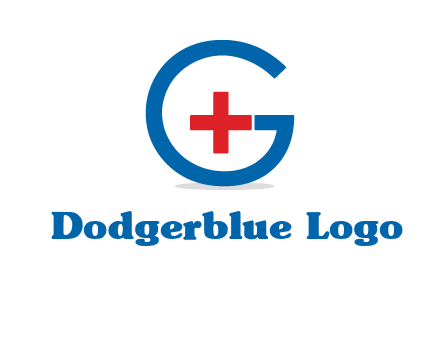 cross inside letter G logo