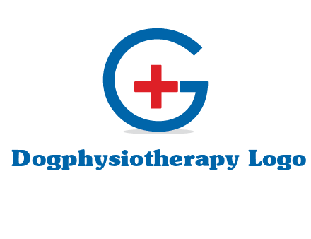 cross inside letter G logo