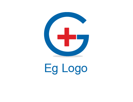 cross inside letter G logo