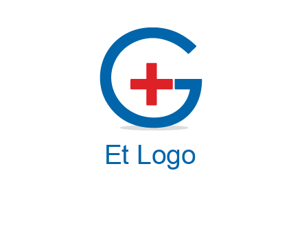 cross inside letter G logo