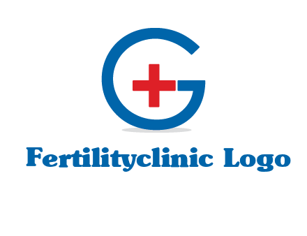 cross inside letter G logo