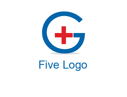 cross inside letter G logo