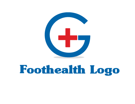 cross inside letter G logo