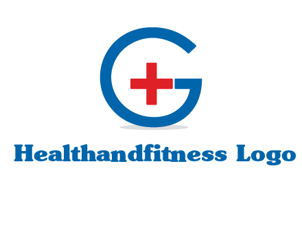 cross inside letter G logo