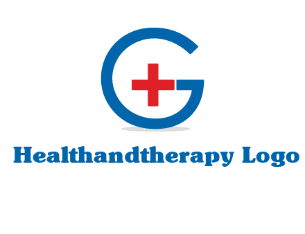 cross inside letter G logo