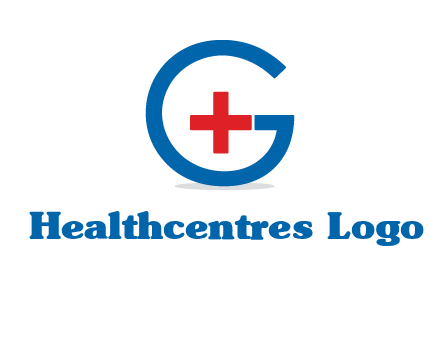 cross inside letter G logo