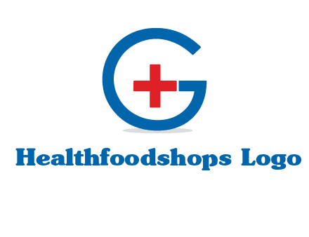 cross inside letter G logo