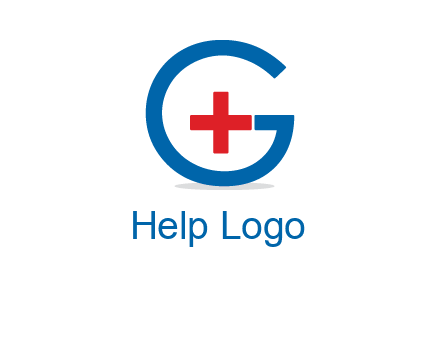 cross inside letter G logo