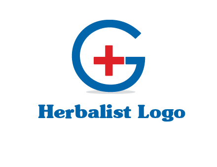 cross inside letter G logo