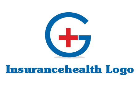 cross inside letter G logo